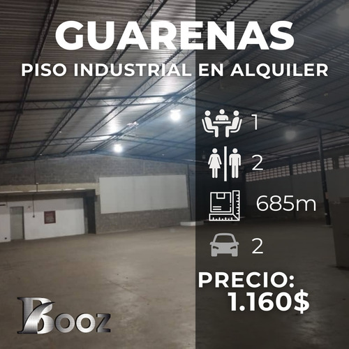 Alquiler De Piso Industrial, Guarenas, 685mt2