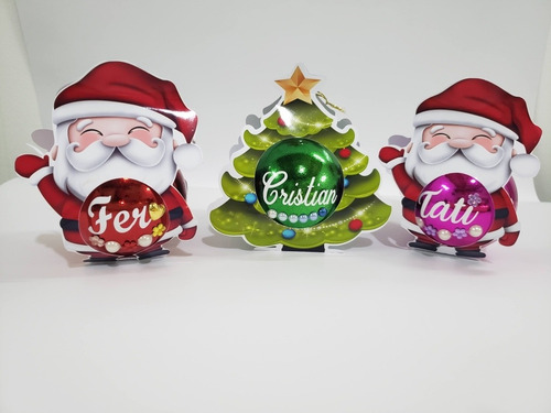 Esferas Chirimbolos Navideños Personalizados De 7cm