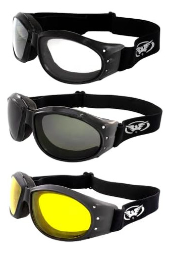 Global Vision Eliminator Paquete De Gafas Acolchadas Para Mo