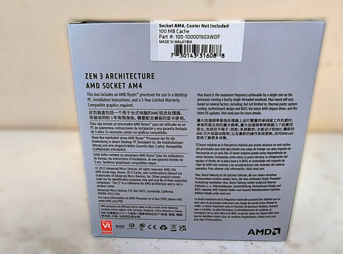 Processador De Desktop Ryzen 7 5700x3d 8-core E 16 Threads