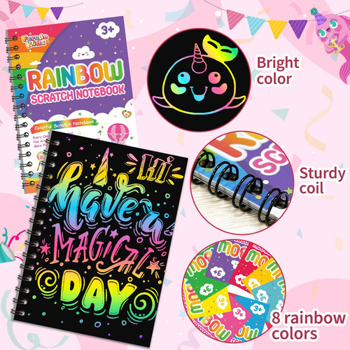 Paquete De 24 Cuadernos De Rayas Arcoíris Para Niños Color