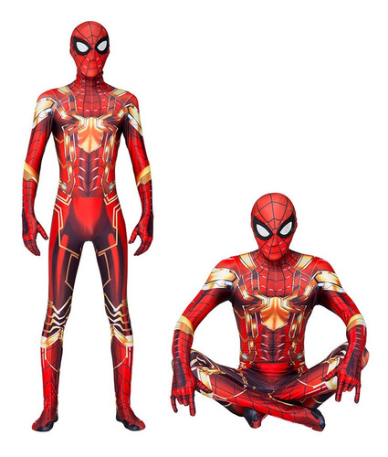 Mallas Cosplay Hombre Iron Spider Man + Máscaras