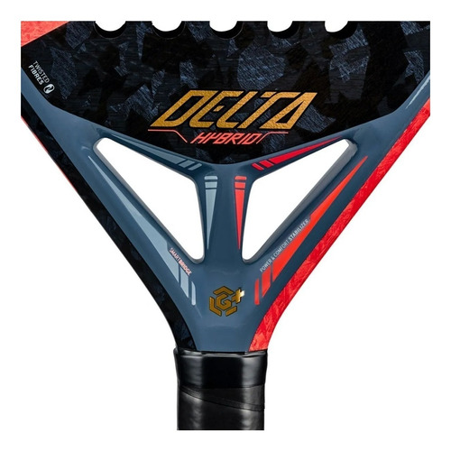 Imagen 4 de 4 de Paleta de pádel Head Graphene 360+ Delta Hybrid 2020 negra, antracita y naranja