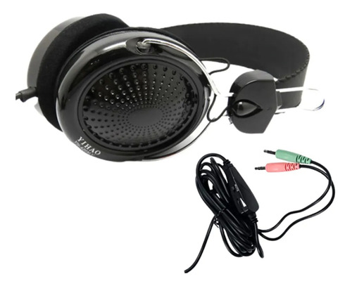Auriculares Cables Microfonos Volumen Accesorios Audio Negro