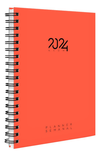 Agenda Planner Semanal Capa Dura Cores Spot Neon Cor da capa Laranja