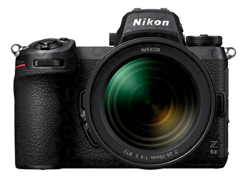  Nikon Kit Z6 Ii + Lente 24-70mm F/4 Sin Espejo Color  Negro