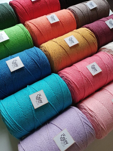 6 Cordones Para Macramé - 2mm, 500gr C/u, 3cabos