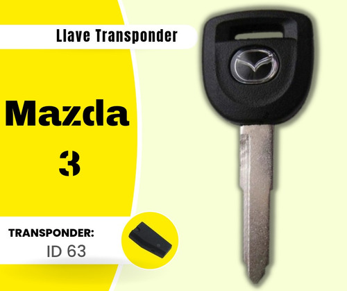 Llave Chip Transponder Para Mazda