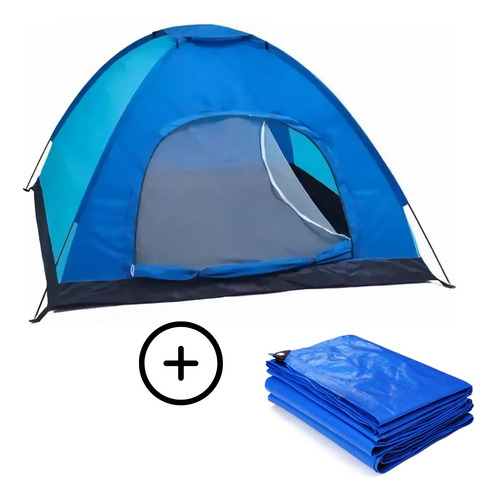 Carpa Camping Iglu Para 3 A 4 Personas + Lona 5x4 Mosquitero