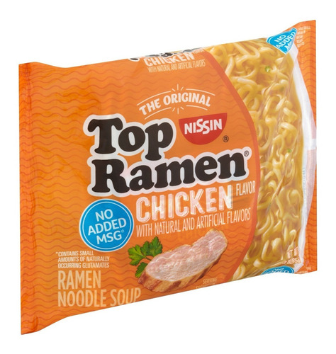 Imagen 5 de 10 de Sopa De Fideos Nissin Tallarines De Pollo Top Ramen Original