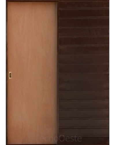 Puerta Placa Corrediza Embutir Cedro 70-10 Marco Chapa 18