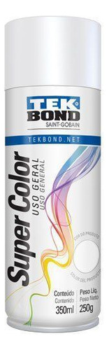 Tinta Spray Branco Fosco Uso Geral 350ml 250g - Tekbond