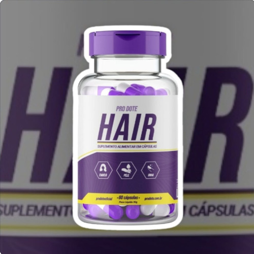 Kit 2 Crescimento Capilar Tratamento 60 Dias Pro Dote Hair Sem Sabor