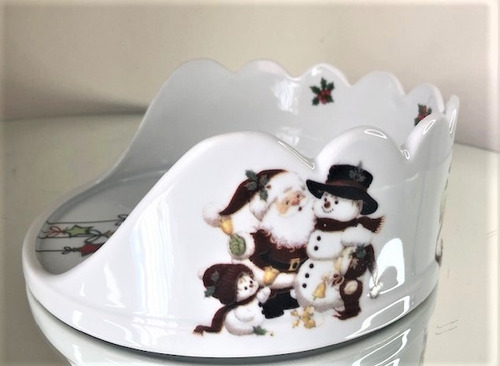 Imagem 4 de 5 de Panetoneira Aberta De Porcelana - Porta-panetone - Natal