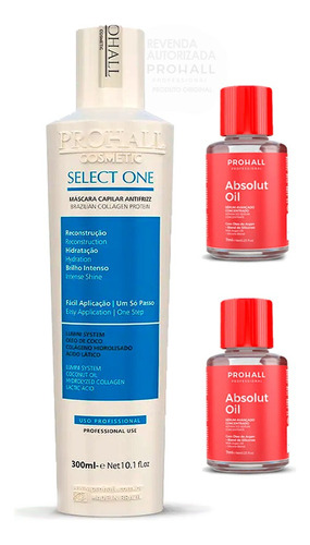 Select One Prohall 300ml - Creme Alisante Capilar