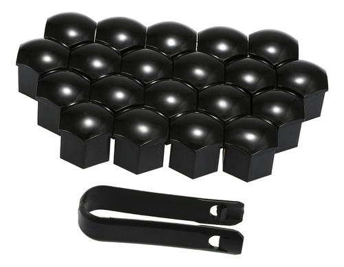 Mz 20 Tapacubos Tuercas Rueda 21 Mm Universal Negro