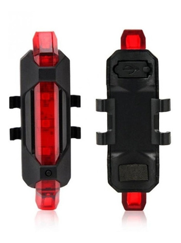 Imagen 5 de 8 de Luz Linterna Led Recargable Bicicleta Usb Delantera Trasera