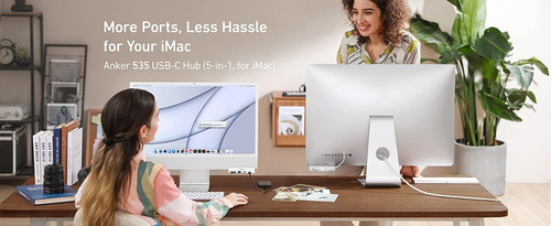 Imagen 8 de 9 de Hub Usb-c - Anker - 2 Port Usb-a 1 Usb-c 3.2 Sd/microsd iMac