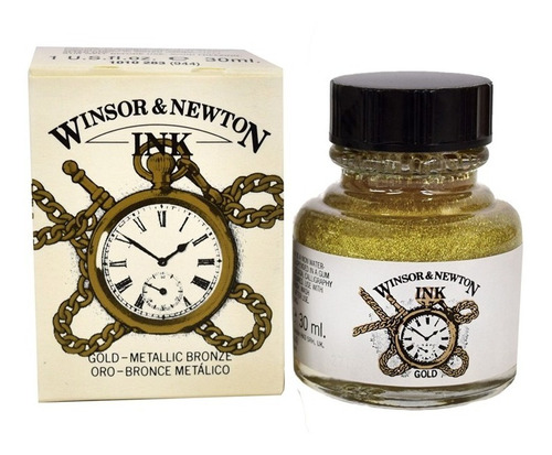 Tinta Dibujo Winsor & Newton 30 Ml Oro / Plata