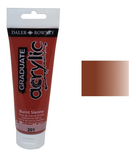 Tinta Acrilica Daler Rowney Graduate 120ml Cor 201 Burnt Sienna