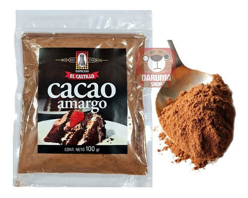 Cacao Amargo En Polvo 100grs El Castillo Reposteria Belgrano