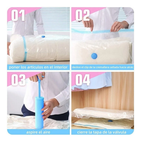 Bolsas De Vacío 15 Piezas Con Bomba Extractora Y Clips