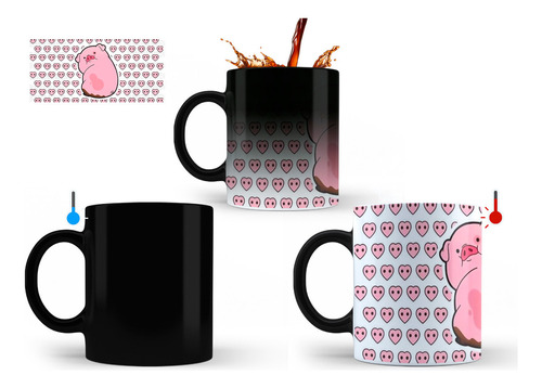 Taza Mágica, Collage Cerdito, 11oz, Tierno