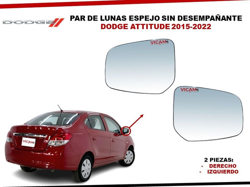 Par De Lunas Espejo Dodge Attitude 2015-2022 S/desempañante