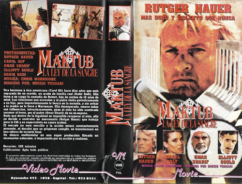 Maktub Vhs Rutger Hauer Carol Alt Omar Sharif