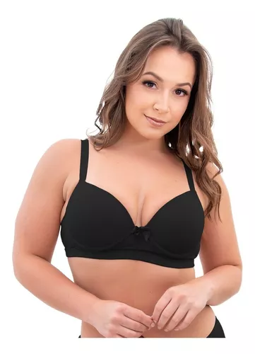 Sutiã Soutien Plus Size Lingerie Básico Liso Com Bojo Alça