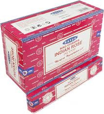 Caja Con 12 Paq. De Incienso  Satya Indian Rose Relajante