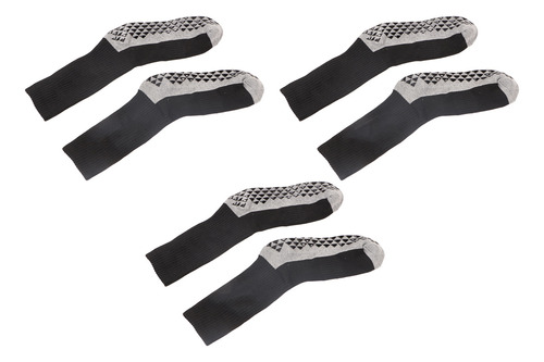 3 Pares De Calcetines De Fútbol Largos Negros Transpirables
