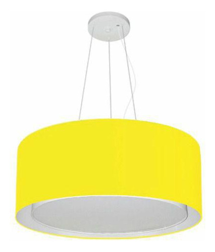 Lustre Pendente Cilíndrico Duplo Md-4124 50x25cm Amarelo