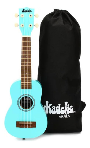 Ukelele Soprano Ukadelic By Kala Colores Ukulele Con Funda Color Celeste