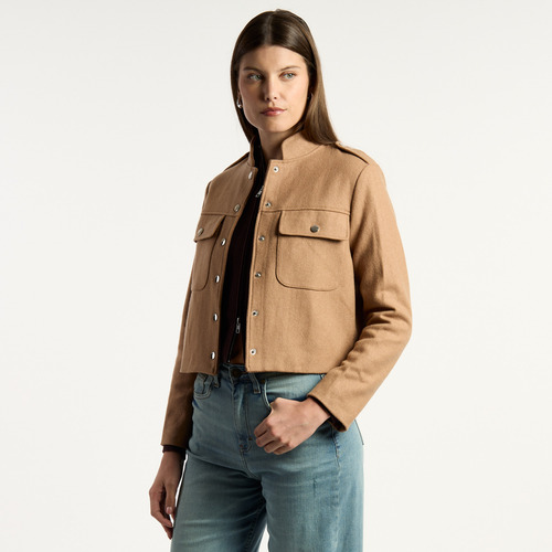 Chaqueta Mujer Kevingston New York Paño Beige