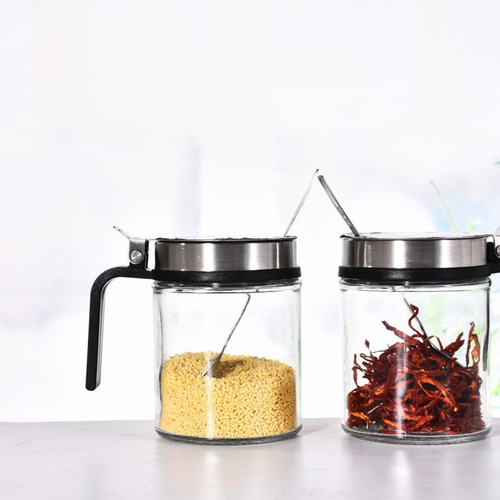 Botella De Condimento Con Cuchara, Recipiente Para
