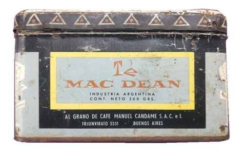 Antigua Lata De Te Mac Dean (1961), En Excelente Estado