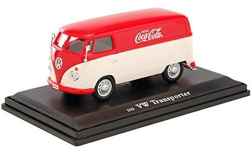 Miniatura Furgoneta Volkswagen 1962 Roja Y Crema 1:43