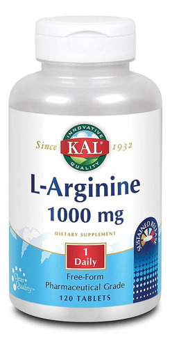 Kal | L-arginine  | 1000mg | 120 Tablets