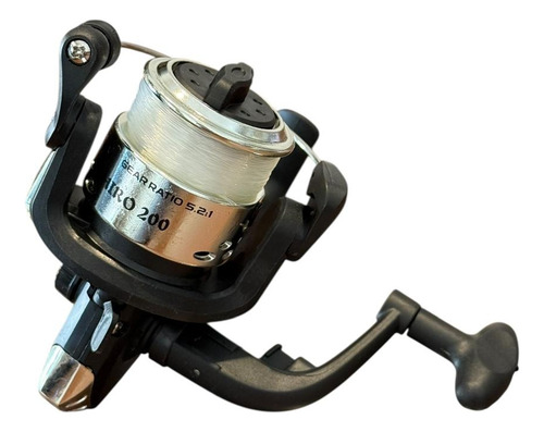 Reel Frontal Carrete De Pesca Feege Dh200: Con Tanza Negro Derecho/izquierdo