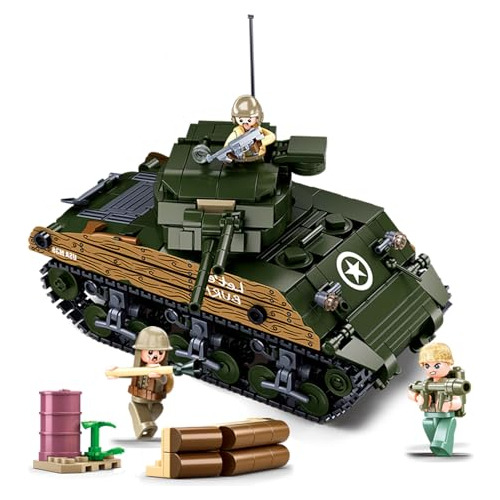 Wwii Tank Building Block Toys - Medium Tank M4a3 (sherman Iv