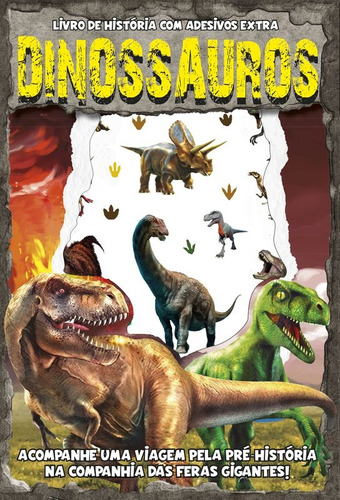 Dinossauros - Livro de história com adesivos extra, de On Line a. Editora IBC - Instituto Brasileiro de Cultura Ltda, capa mole em português, 2020