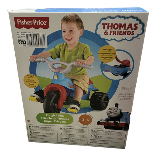 Triciclo Para Niños Fisher Price Thomas Resistente Divertido Color Azul