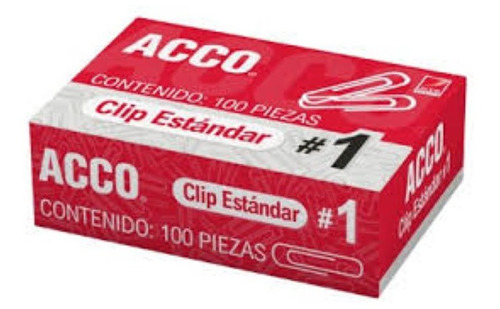 Clip Acco Estandar No.3 Inoxidable 100clips P1670 /vc Color Gris