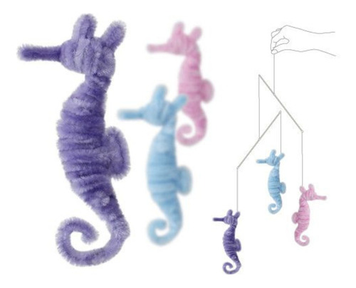 Limpiapipas Artesanías Manualidades Colores X 100 Unidades Celeste Pastel