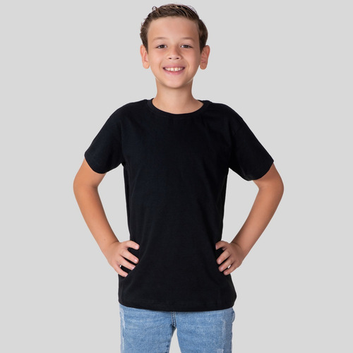 Camiseta Infantil Básica Lisa 100% Algodão Menino E Menina