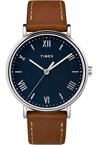 Reloj Con Correa De Cuero Timex Mens Southview 41mm