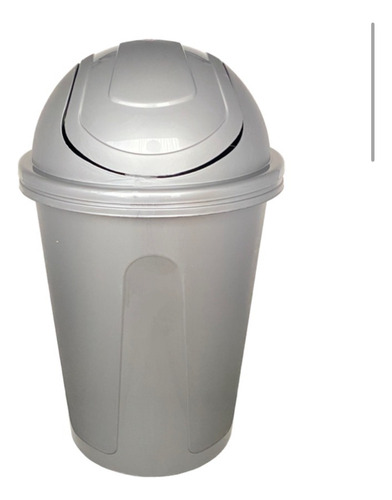 3 Botes De Basura Plástico 12 Litros Tapa Balancín Gris