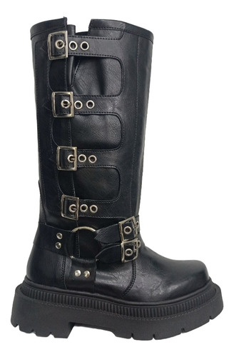 Borcegos Botas Mujer 100% Cuero Vacuno 1/2 Caña Metal 3200