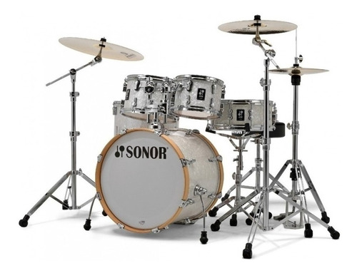 Sonor Aq2 Studio Bateria White Pearl Sin Fierros Maple